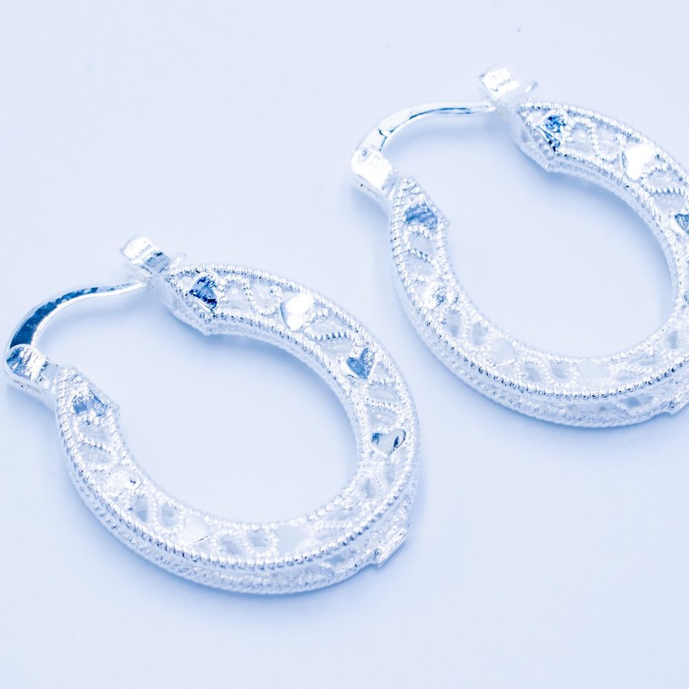 Romantic Filigree Silver Earrings